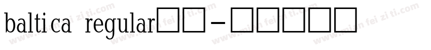 baltica regular字体字体转换